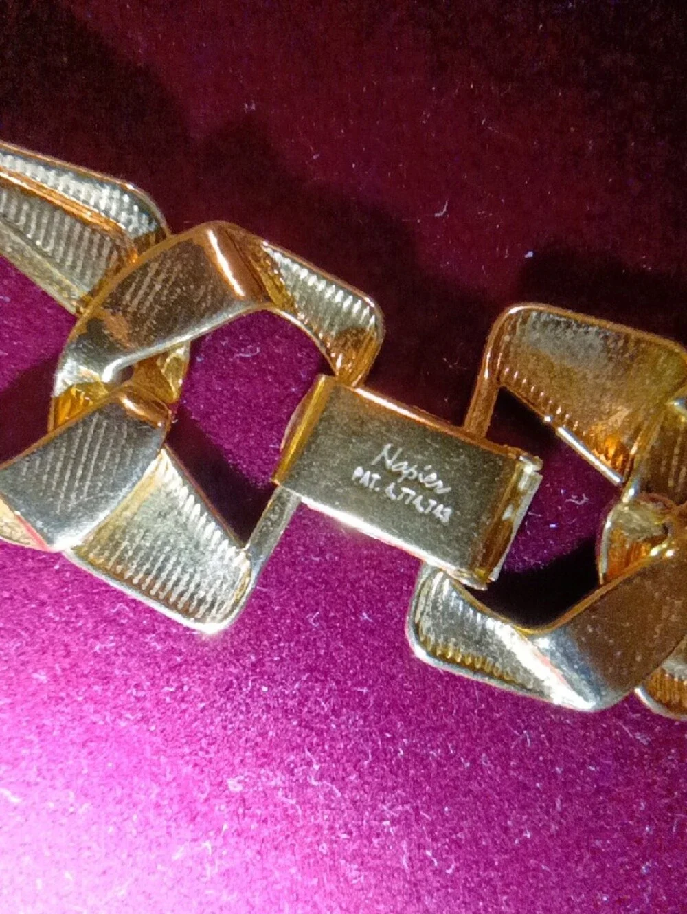 Napier Gold-Tone Necklace with Black Enamel Links